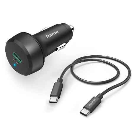 Hama car charger with charging cable USB-C, 1 m
